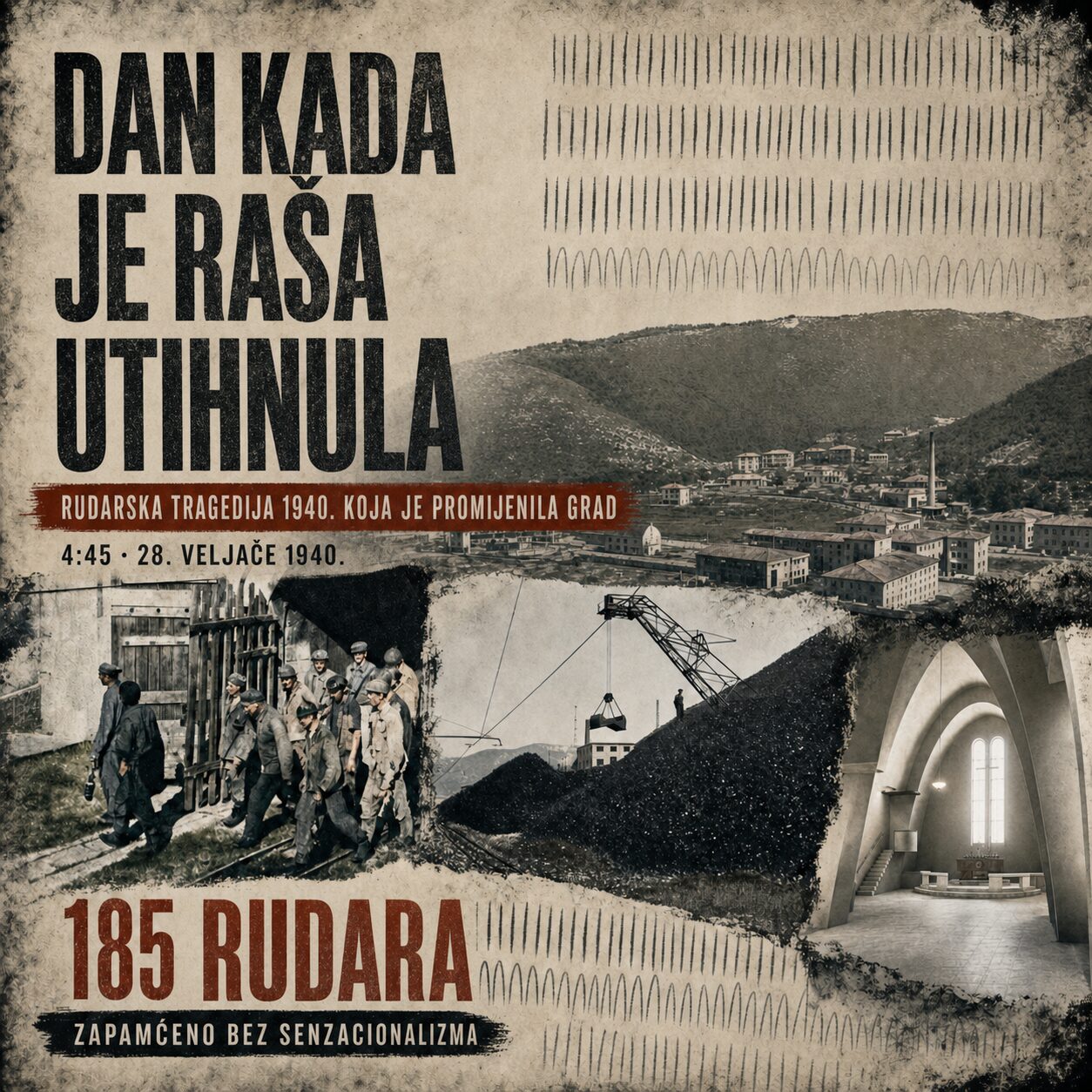 Zaglavlje - informativna slika o katastrofi u rudniku Rasa Zaglavlje - informativna slika o katastrofi u rudniku Rasa