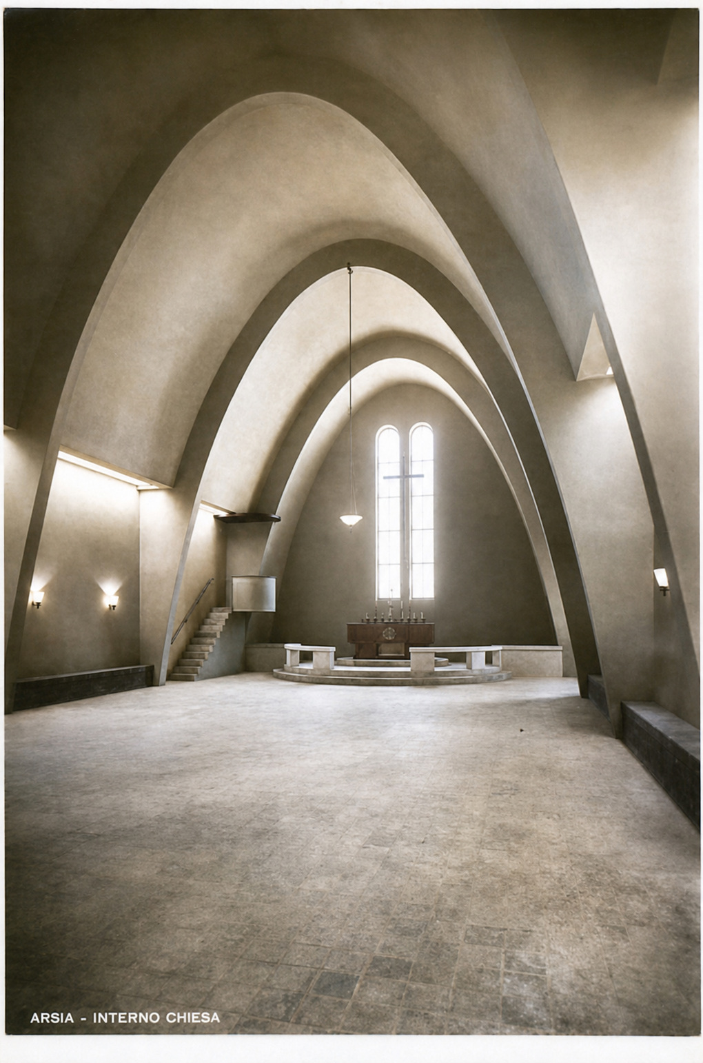Colorized archival interior of St Barbara’s Church in Raša Colorized archival interior of St Barbara’s Church in Raša