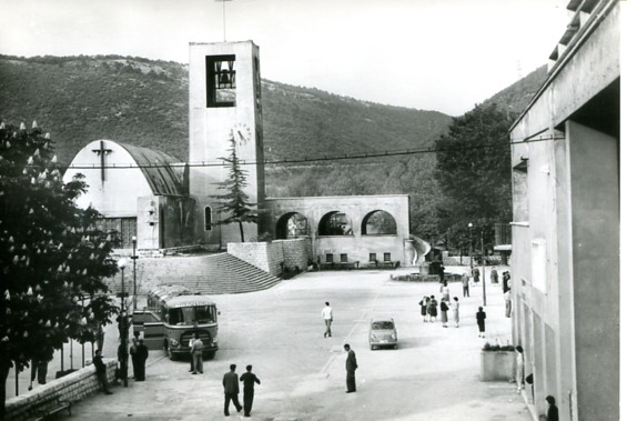 Raša square in the socialist era Raša central square during the socialist period