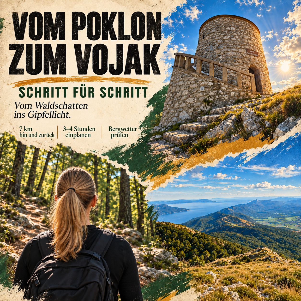 Vom Poklon zum Vojak: Schritt für Schritt auf Istriens höchsten Gipfel Vom Poklon zum Vojak: Schritt für Schritt auf Istriens höchsten Gipfel
