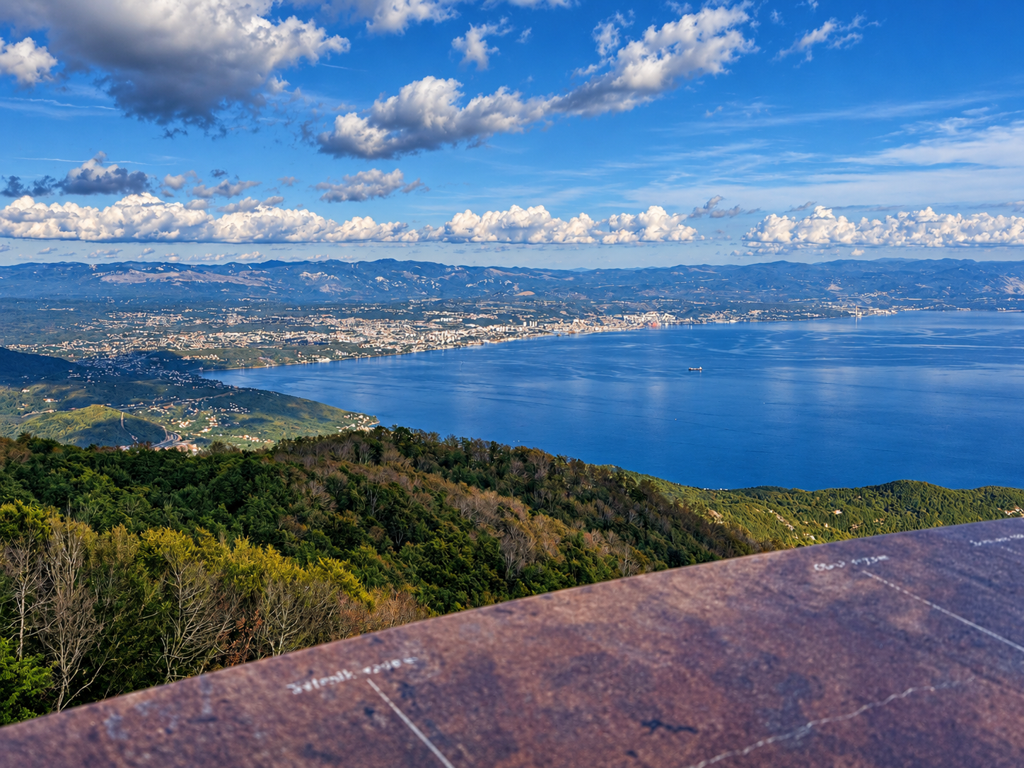 Blue Kvarner Bay and the surrounding coast from Učka Blue Kvarner Bay and the surrounding coast from Učka